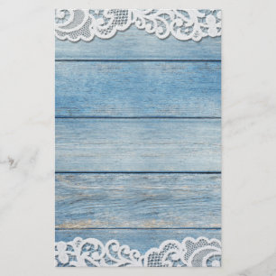 Papier papier à scandale en bois bleu et blanc