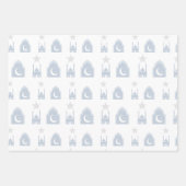 Papier papier cadeau bleu Aïd de 3 (Devant 2)