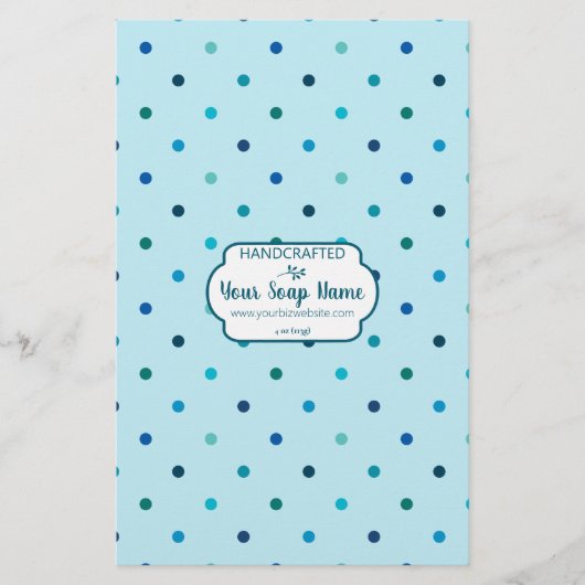 Papier papier papier à papier à petit point bleu m (Devant)