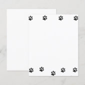 Papier Papier Pâtes de chat noir (Devant / Derrière)