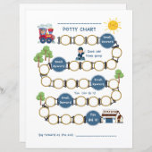 Papier papier pour bambins Potty Chart avec train (Devant / Derrière)