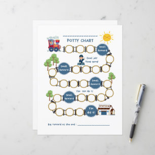 Papier papier pour bambins Potty Chart avec train