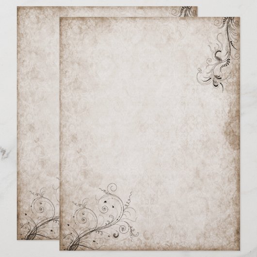 Papier papier vintage (Devant / Derrière)