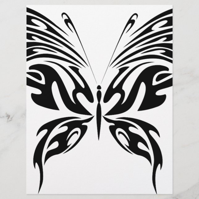 Papier Papillon Abstrait (Devant)