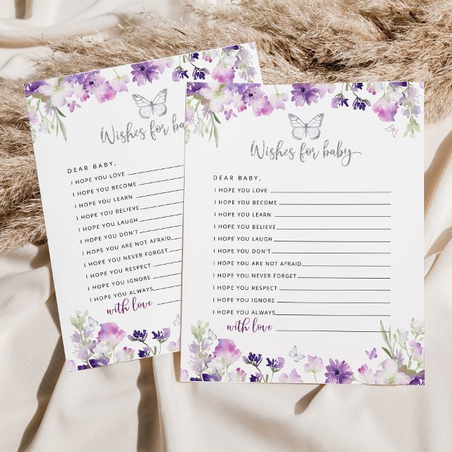 Papier Papillon argenté pourpre pour bébé (Créateur téléchargé)