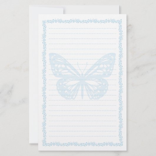 Papier papillon bleu (Devant)