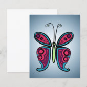 Papier Papillon bleu (Devant / Derrière)