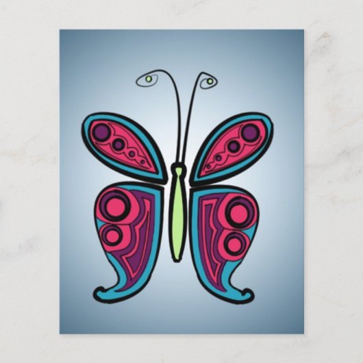 Papier Papillon bleu (Devant)