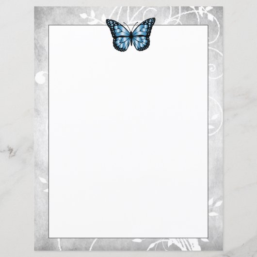 Papier papillon bleu brillant (Dos)