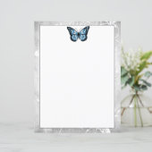 Papier papillon bleu brillant (Debout devant)