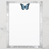Papier papillon bleu brillant (Devant)