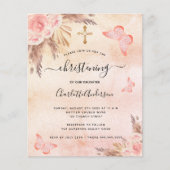 Papier Papillon bleu pâturage à gazon à christening budge (Devant)