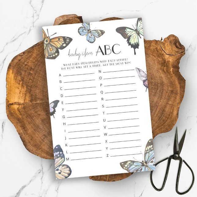 Papier Papillon coloré Baby shower bébé article ABC (Créateur téléchargé)