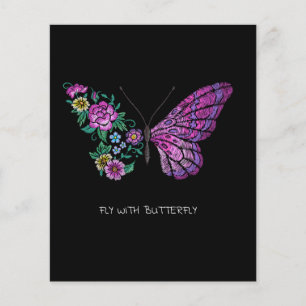 Papier papillon et fleurs florales ailes papillons yout