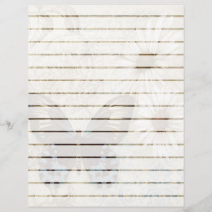 Papier Papillon et pâquerettes