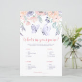 Papier Papillon floral violet rose Qu'est-ce qu'il y a da (Debout devant)