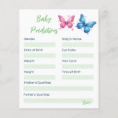 Papier papillon Genre Reveal Party Baby Predictions (Devant)