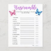 Papier papillon Genre Reveal Party Bébé Débrouiller (Devant)