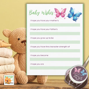 Papier papillon Genre Revey Party Bébé Voeux
