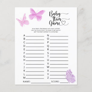 Papier Papillon - Jeu pour bébé. Jeu pour Baby Shower