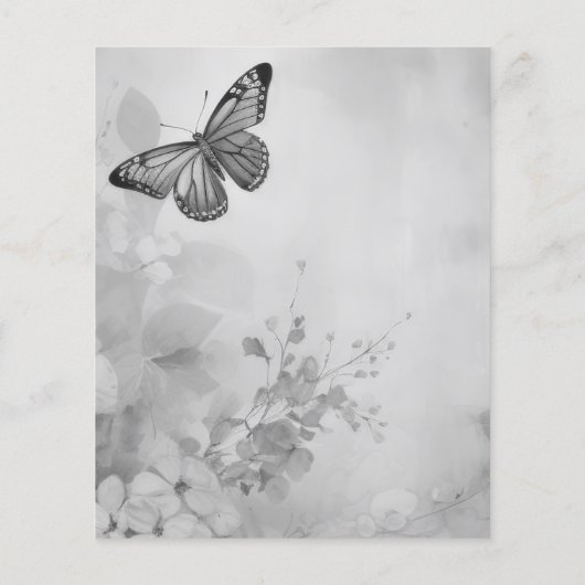 Papier Papillon noir et blanc (Dos)
