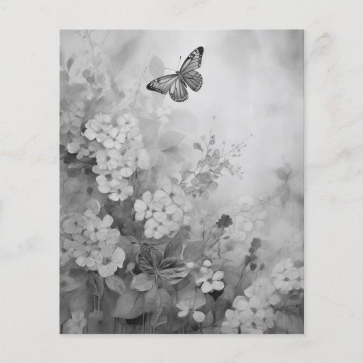 Papier Papillon noir et blanc (Devant)