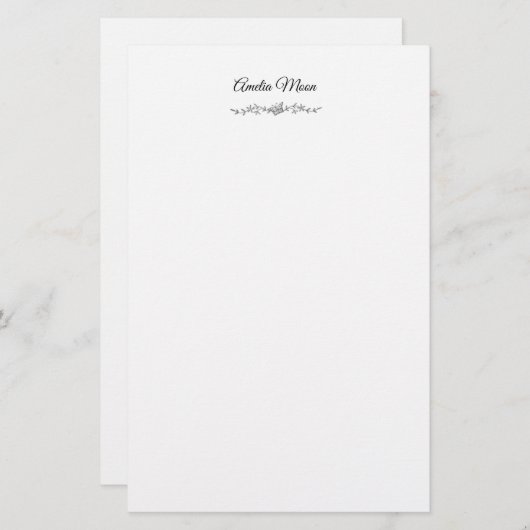 Papier papillon personnalisé Papier papeterie simp (Devant / Derrière)