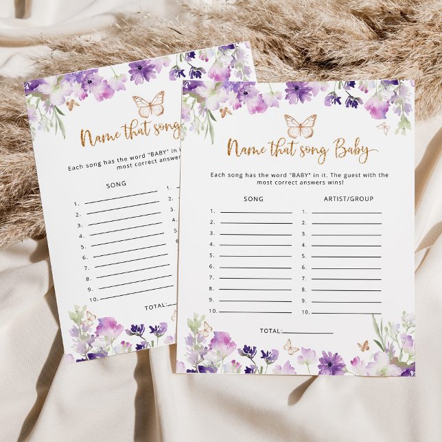 Papier Papillon pourpre Nom de la chanson Jeu de bébé (Créateur téléchargé)