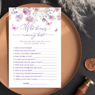 Papier Papillon qui connaît maman meilleur Baby shower je