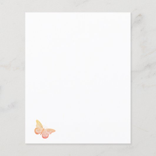 Papier Papillon rose à puces d'eucalyptus (Dos)