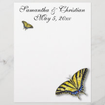 Papier papillon Swallowtail Mariage