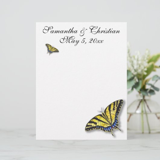 Papier papillon Swallowtail Mariage (Debout devant)