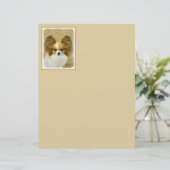 Papier Papillon (Tri Hound) Peinture - Art de Chien Origi (Debout devant)