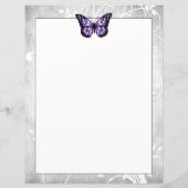 Papier papillon violet brillant (Dos)