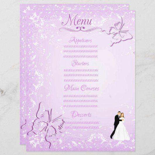 Papier Papillons (Devant / Derrière)