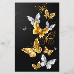 Papier Papillons d'or
