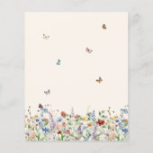 Papier Papillons et Baby shower budgétaire Fleur sauvage (Dos)