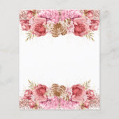 Papier Papillons floraux rose joyeux 16e anniversaire (Dos)