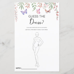 Papier Papillons Guess Dress Fête des mariées Jeu