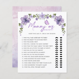 Papier Papillons pourpres Aquarelle maman ou papa jeu