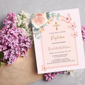 Papier papillons rose d'or budget arc floral baptême