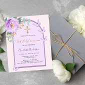 Papier Papillons rose pourpre arc Première communion