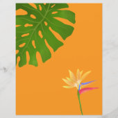 Papier Paradis tropical blanc orange (Dos)