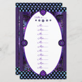 Papier Parapluie violet & coeurs .7 (Devant / Derrière)