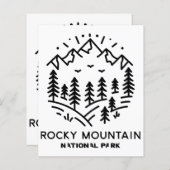 Papier Parc national des Rocheuses (Devant / Derrière)