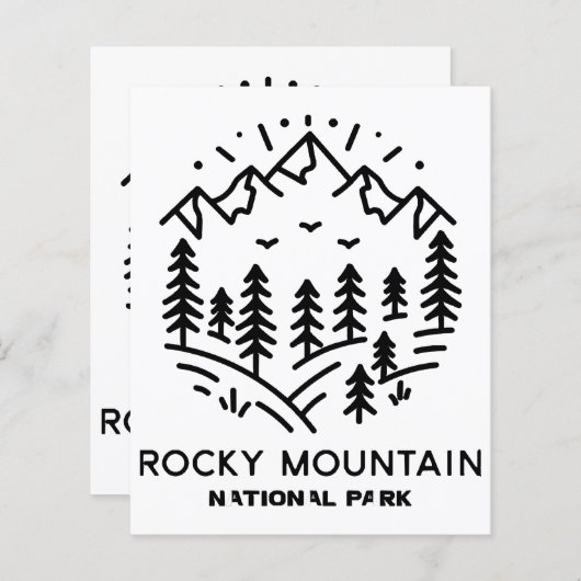 Papier Parc national des Rocheuses (Devant / Derrière)