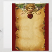 PAPIER PARCHEMENT DE SCELLULAIRE DE CIRE DU COEUR D'ANGE (Devant / Derrière)