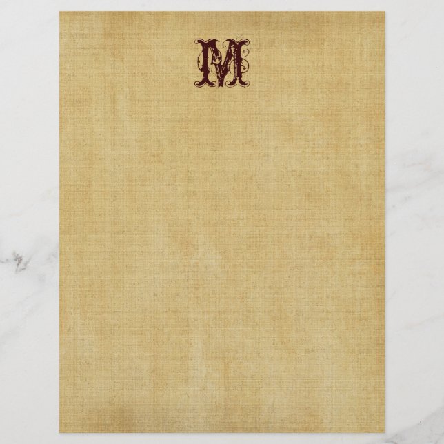 Papier parchemin monogramme vintage (Devant)