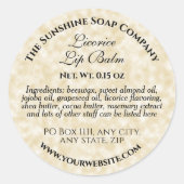 Papier parchemin style baume en étiquette (Devant)