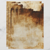 Papier Parchemin vintage Christian Bible Prière Journal (Devant / Derrière)